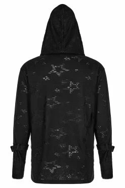 PUNK RAVE Haunter Distressed Hooded Top -AKUMU INK shop WT 738TCM 01