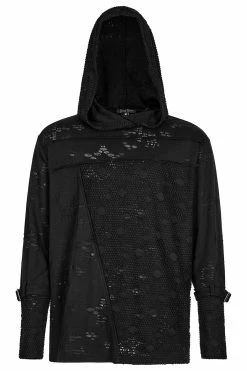 PUNK RAVE Haunter Distressed Hooded Top -AKUMU INK shop WT 738TCM 03