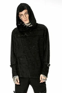 PUNK RAVE Haunter Distressed Hooded Top -AKUMU INK shop WT 738TCM 07