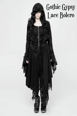 PUNK RAVE Gothic Gypsy Lace Bolero, Xl -AKUMU INK shop WY 886XDFGothicGypsyLaceBolero6
