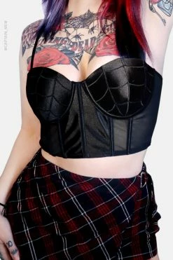 FOREST INK Black Widow Corset Top
