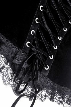 DARK IN LOVE Burgundy Blood Ruffle Top -AKUMU INK shop Womens Corset Top