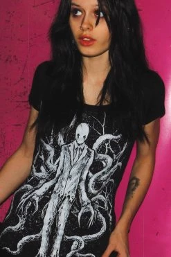 VampireFreaks Slender Sickness Tee [Multiple Styles Available] -AKUMU INK shop Womens Crypto T Shirt