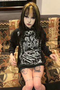 VampireFreaks Love Never Dies Hoodie [Zipper Or Pullover] -AKUMU INK shop Womens Emo Clothing Store Online