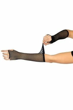 LEG AVENUE Shallow Grave Fishnet Gloves -AKUMU INK shop Womens Fishnet Gloves