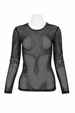 DEVIL FASHION Morbidity Mesh Top [UNISEX] -AKUMU INK shop Womens Netted Tee