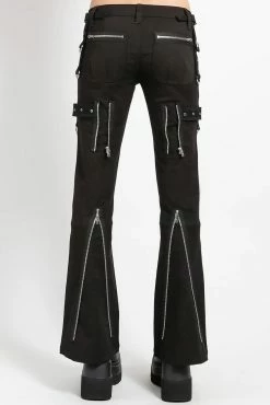 Tripp NYC Super Eyelet Pants [BLACK] -AKUMU INK shop Womens Tripp Pants