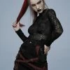 PUNK RAVE Slasher Girl Spiderweb Top [BLACK] -AKUMU INK shop Womens Vampire Top