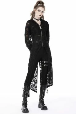 DARK IN LOVE Burning Witch Tattered Cardigan -AKUMU INK shop Womens Wizard Cardigan