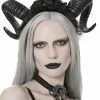 DEVIL FASHION Horned Goddess Headband -AKUMU INK shop Womens gothic hedband