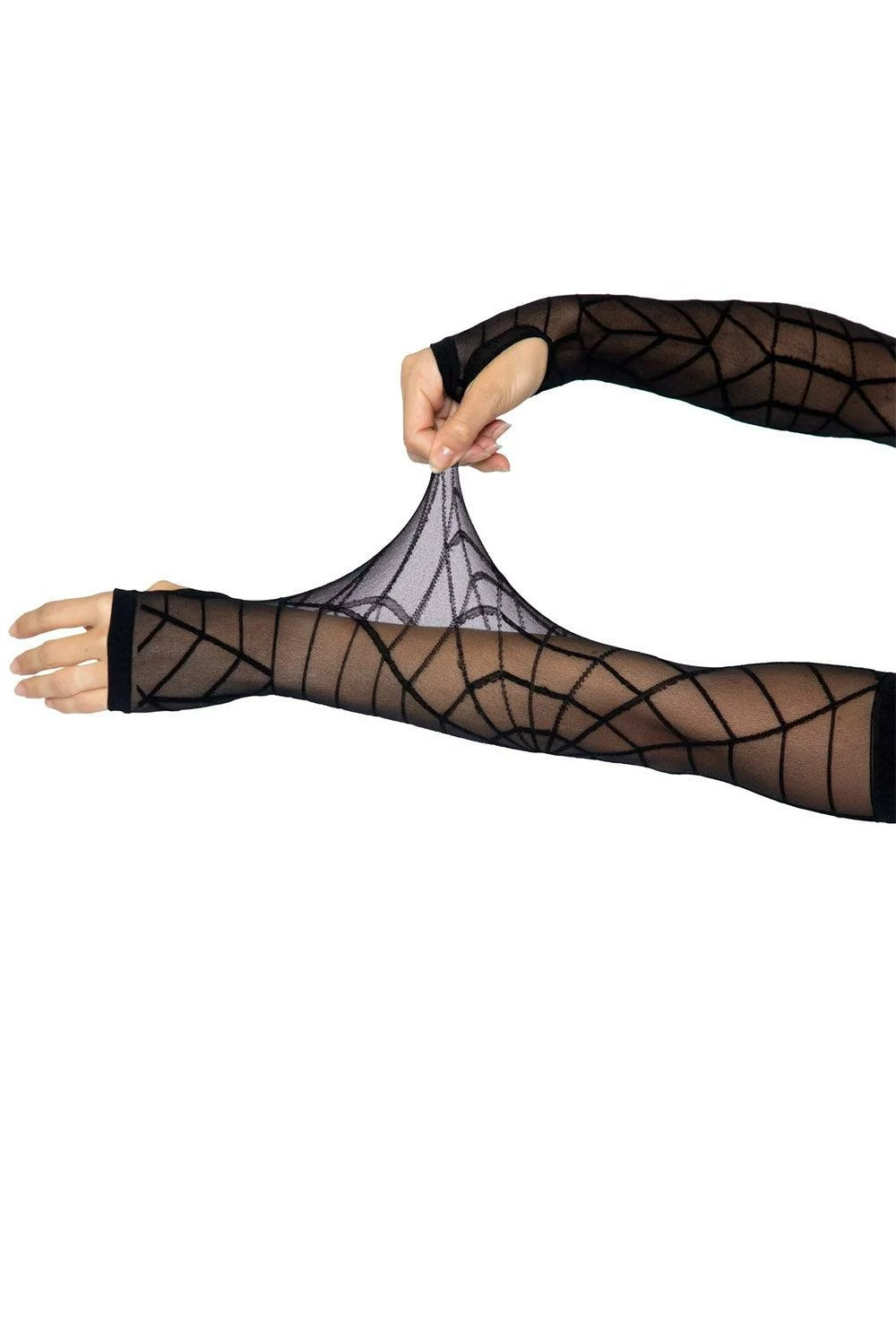 LEG AVENUE Cobweb Creeps Spiderweb Armwarmers 6 LEG AVENUE Cobweb Creeps Spiderweb Armwarmers - Image 4