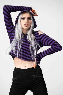 KILLSTAR Zephyr Hooded Top [PURPLE]