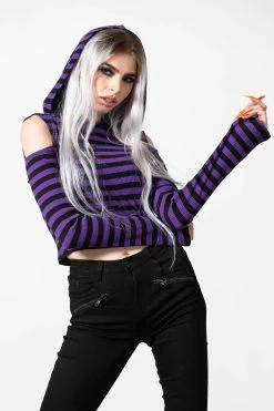 KILLSTAR Zephyr Hooded Top [PURPLE] -AKUMU INK shop ZEPHYR HOODED TOP PURPLE W D x16 bc016afb 0938 47bf 9089 ff0f07483076