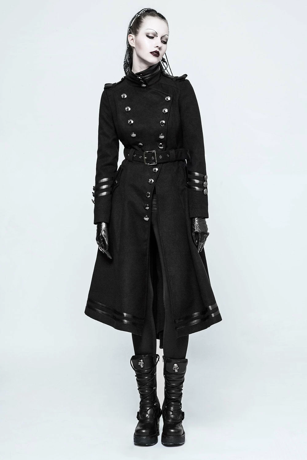 PUNK RAVE Seance Soldier Military Goth Coat 4 PUNK RAVE Seance Soldier Military Goth Coat - Image 2