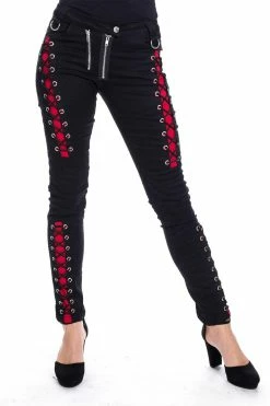 POIZEN INDUSTRIES Adina Pants -AKUMU INK shop adina pant black red heartless 1copy