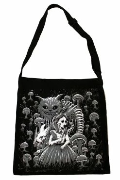 VampireFreaks Shoulder Sling Zipper Tote Bag 23 VampireFreaks Shoulder Sling Zipper Tote Bag -AKUMU INK shop alice in murderland