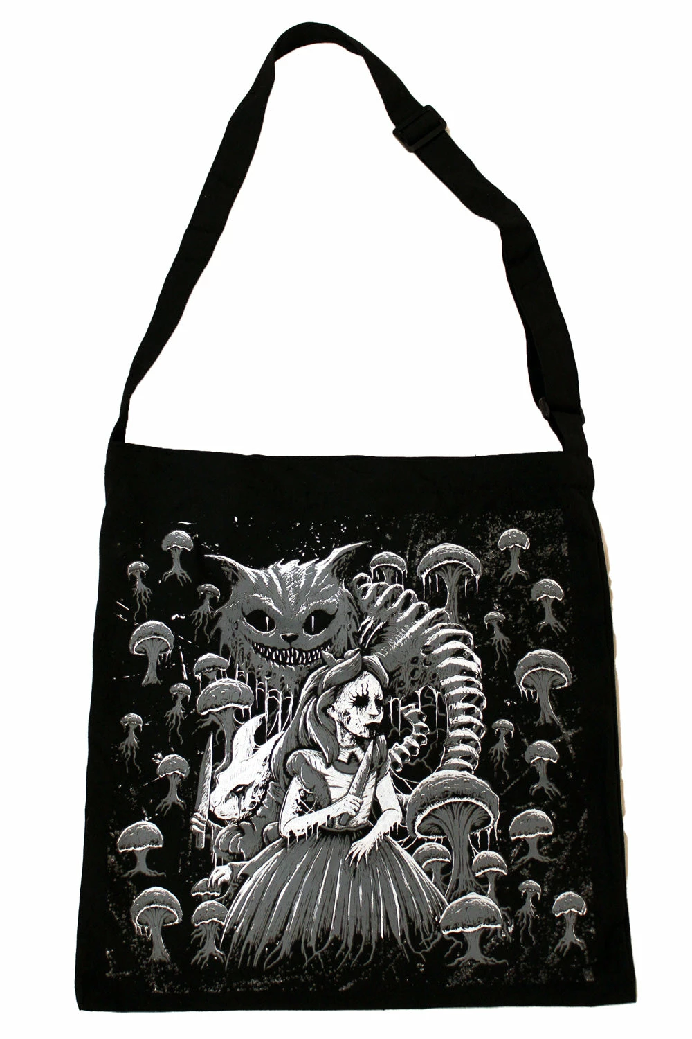 VampireFreaks Shoulder Sling Zipper Tote Bag 10 VampireFreaks Shoulder Sling Zipper Tote Bag - Image 8