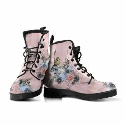 Gallery Serpentine Alice In Wonderland Print Boots, FREE Shipping -AKUMU INK shop alicepink3