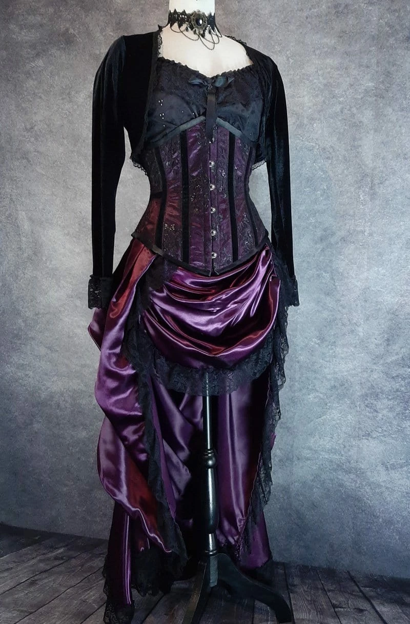 Lady Loxley Amethyst Beauty Victorian Bustle Skirt 3 Lady Loxley Amethyst Beauty Victorian Bustle Skirt