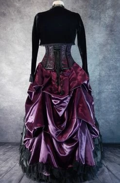 Lady Loxley Amethyst Beauty Victorian Bustle Skirt 12 Lady Loxley Amethyst Beauty Victorian Bustle Skirt -AKUMU INK shop amethyst bustle set back