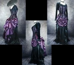 Vic & Steam Amethyst Victorian Bustle Deluxe -AKUMU INK shop amethyst cage ens 3 up