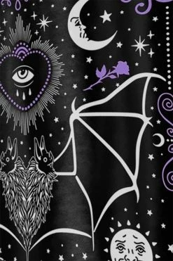 Too Fast All Seeing Eye Bat Mystical Magic Shower Curtain -AKUMU INK shop asasasfgvd