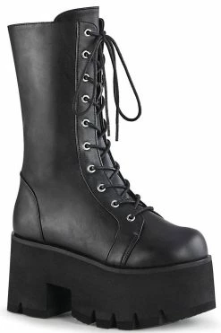 Demonia Ashes To ASHES-105 Boots [Black Vegan Leather]