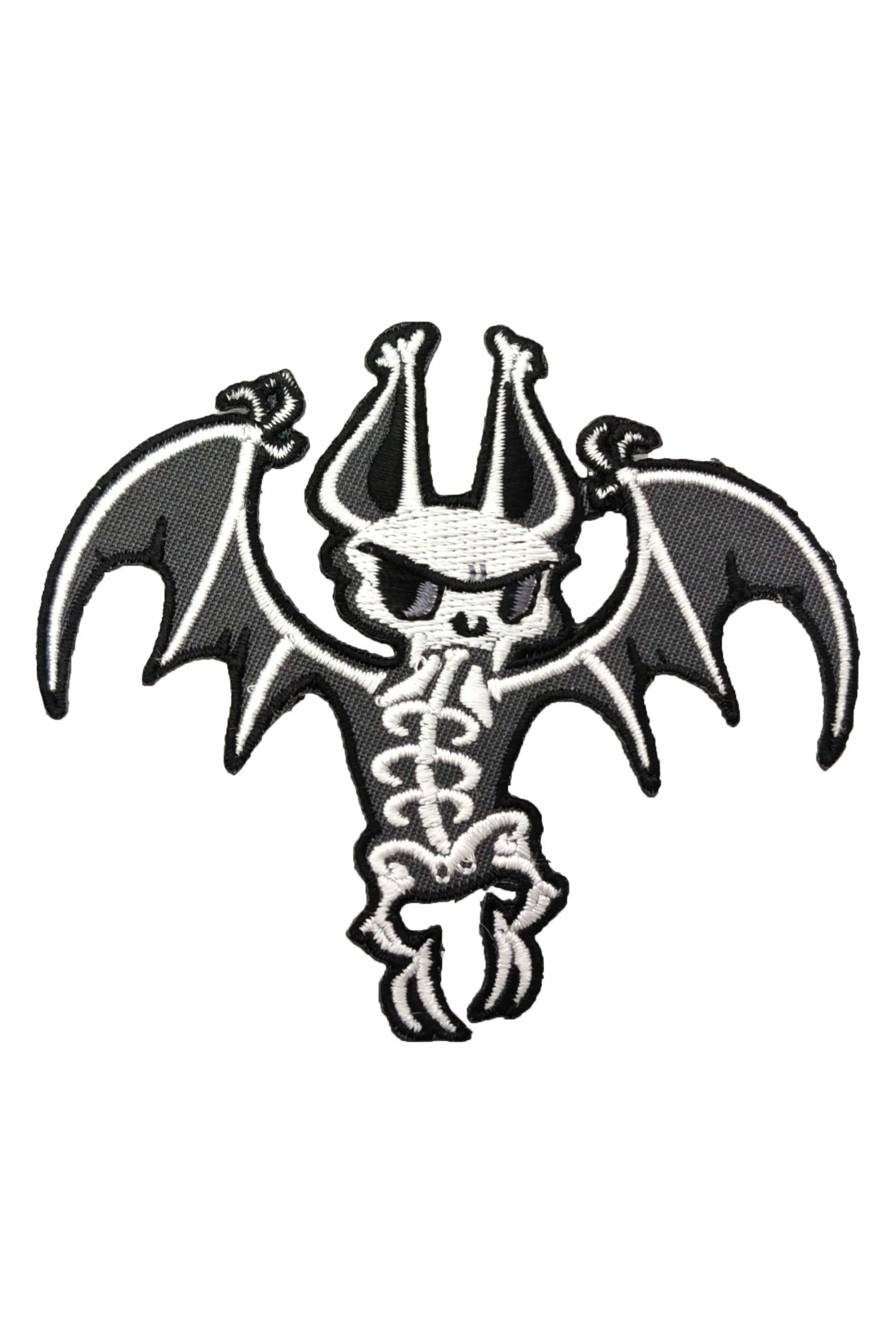 VampireFreaks Batty Bones Embroidered Patch 3 VampireFreaks Batty Bones Embroidered Patch