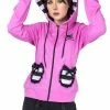 POIZEN INDUSTRIES BBK Frill Hoodie [PINK] -AKUMU INK shop bbk frill hood ladies pink bye bye kitty 136copy