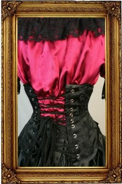 Gallery Serpentine The Lilly - Shortened Torso Underbust Victorian -AKUMU INK shop black aston lilly back