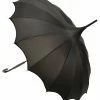 VampireFreaks Batwing Pagoda Umbrella [MIDNIGHT BLACK] -AKUMU INK shop black umbrella