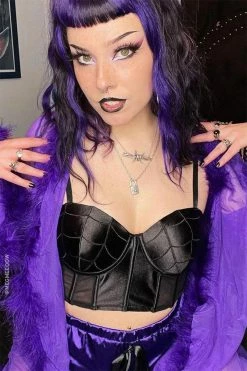 FOREST INK Black Widow Corset Top -AKUMU INK shop black widow corset Lifestyle3 750xcopy