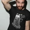 Victorian And Steampunk Black Large Dalek Needs Caffeine Meme Tee -AKUMU INK shop blacklargeversiondalekmenst