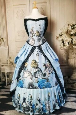 Gallery Serpentine Blue Alice In Wonderland Victorian Corset Gown