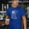 Victorian And Steampunk Blue Large Dalek Needs Caffeine Meme Tee -AKUMU INK shop bluelargerdalekmenst