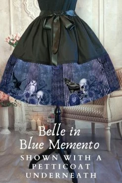 Gallery Serpentine Gothic Blue Memento Mid Length Skirt