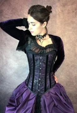 Gallery Serpentine Amethyst Majestica Palace Gown -AKUMU INK shop bolero 2