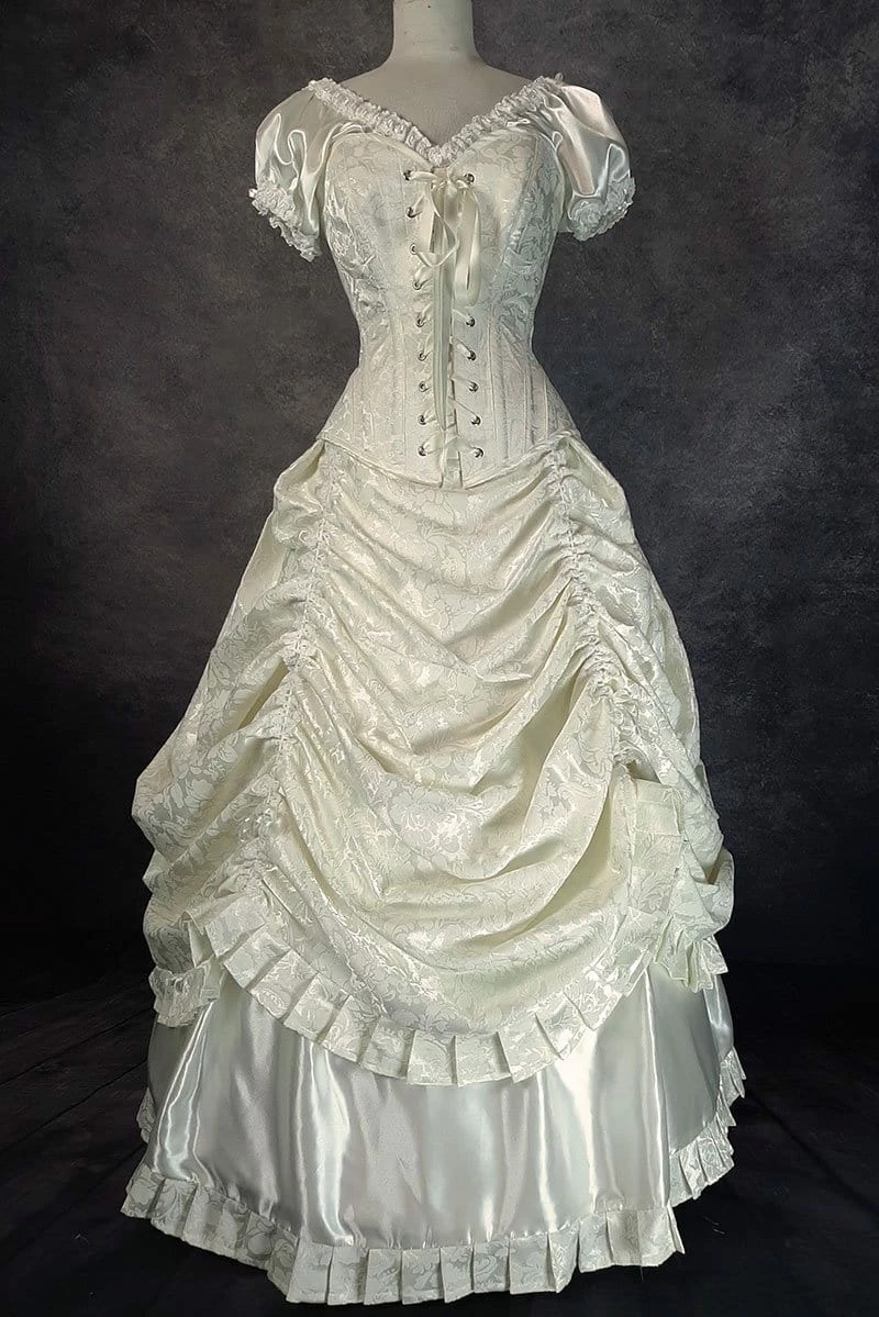Gallery Serpentine Victorian Alicia Wedding Gown, Made To Order 3 Gallery Serpentine Victorian Alicia Wedding Gown, Made To Order