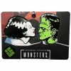 Rock Rebel Bride & Frankenstein Enamel 2 Pin Set [Glows In The Dark] -AKUMU INK shop bride frankenstein couple