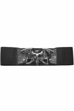 Kreepsville Bat Elastic Waist Belt [SILVER BAT]