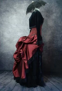 Vic & Steam Garnet Victorian Bustle Gown