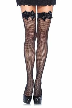 LEG AVENUE I'm Your Goth Gift Fishnet Thigh Highs [BLACK] -AKUMU INK shop bvfdbhrthr