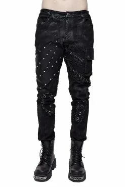 DEVIL FASHION Patient 99 Distressed Punk Pants