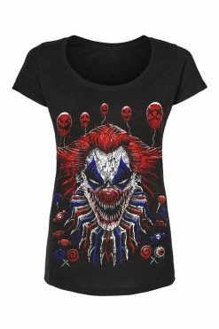 VampireFreaks Killer Clowncore Tee [Multiple Styles Available] -AKUMU INK shop clownScoopNeck