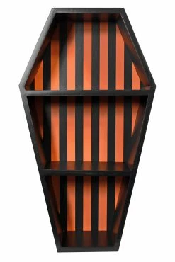 SOURPUSS Striped Coffin Shelf [PUMPKIN/BLACK]