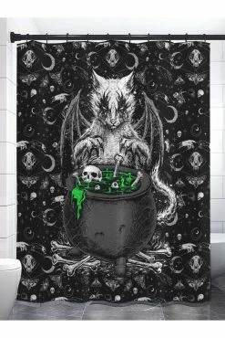 VampireFreaks Conjuring Cat Shower Curtain