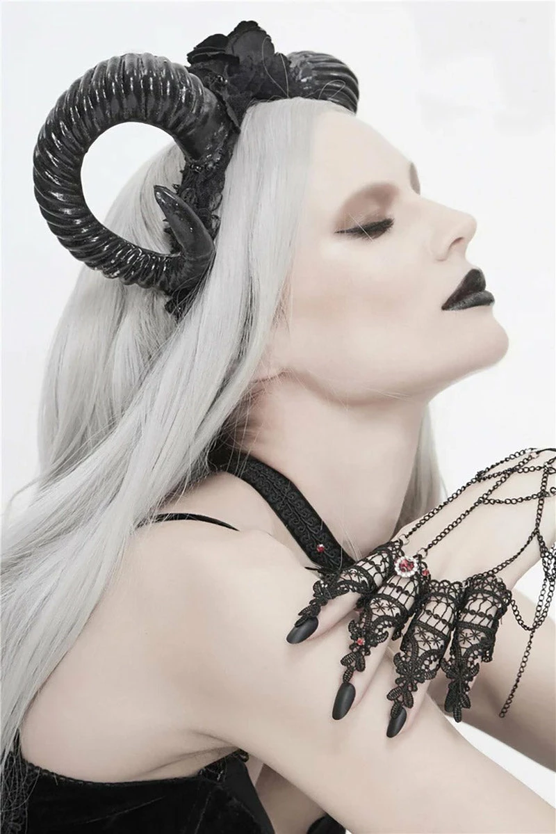 DEVIL FASHION Horned Goddess Headband 6 DEVIL FASHION Horned Goddess Headband - Image 4