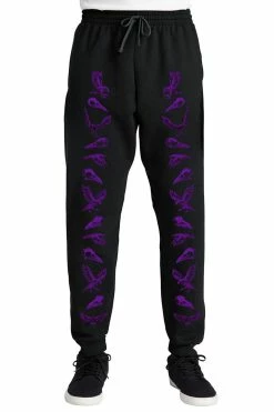 VampireFreaks Nevermore Raven Joggers [PURPLE]
