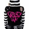 Too Fast F Off Pink Heart Zip Up Cardigan Sweater -AKUMU INK shop csfsfsferfdgdgdf