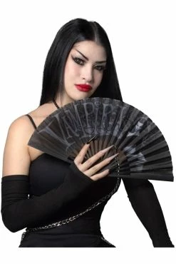 Kreepsville Vampira Coffin Fabric Fan -AKUMU INK shop cxzc